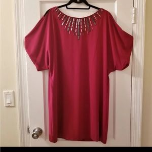 Burg Crepe Dress SZ 12